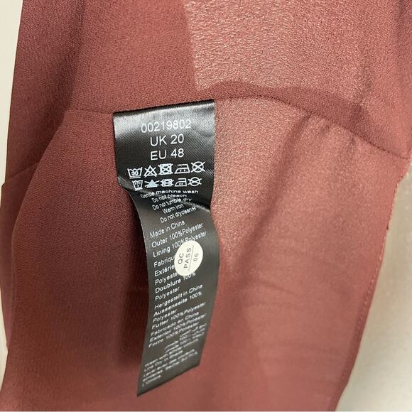 City Chic Brown Long Sleeve Mara Shift NWT Dress Mocha Large - Picture 10 of 10